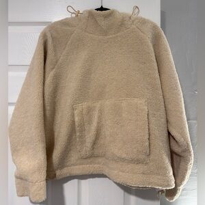 Vince Cream Faux Fur Pullover